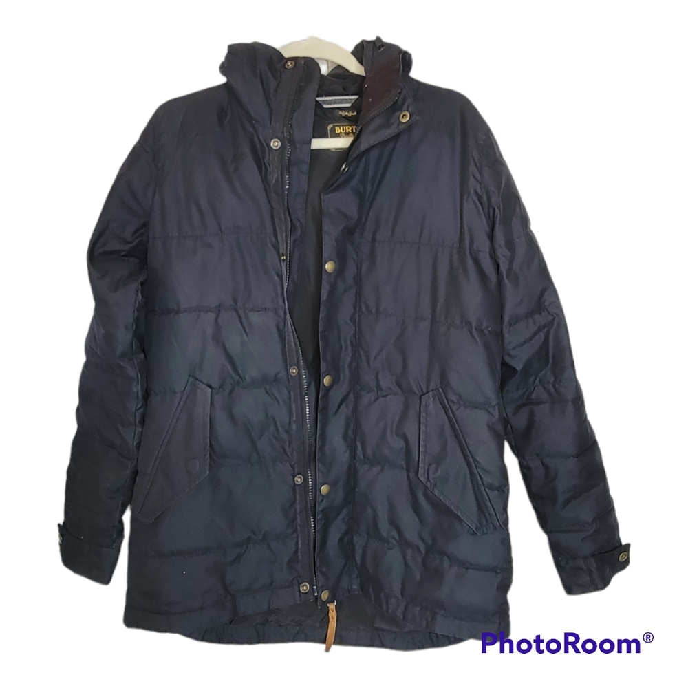 Burton Women's Quilted Black Puffer Parka Insulated Hooded Extra Small 0/2 - Picture 2 of 9